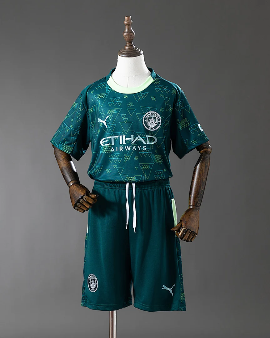 Kit Criança Manchester City 25/26 Quarta