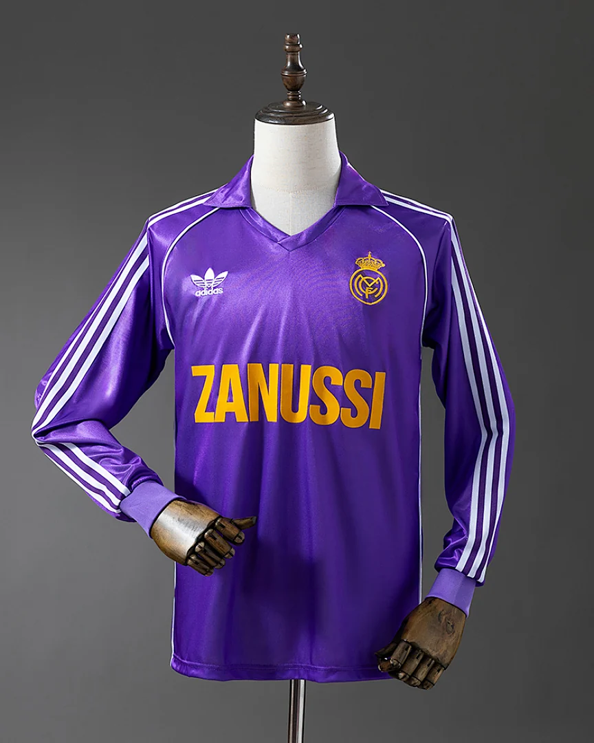 Camisola Retro Real Madrid 1984/85 Alternativa Manga Comprida