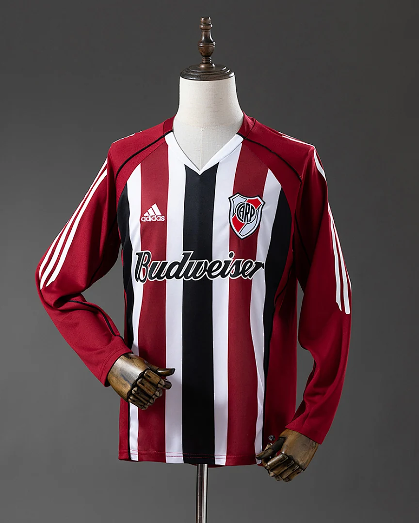 Camisola Retro River Plate 05/06 Alternativa Manga Comprida