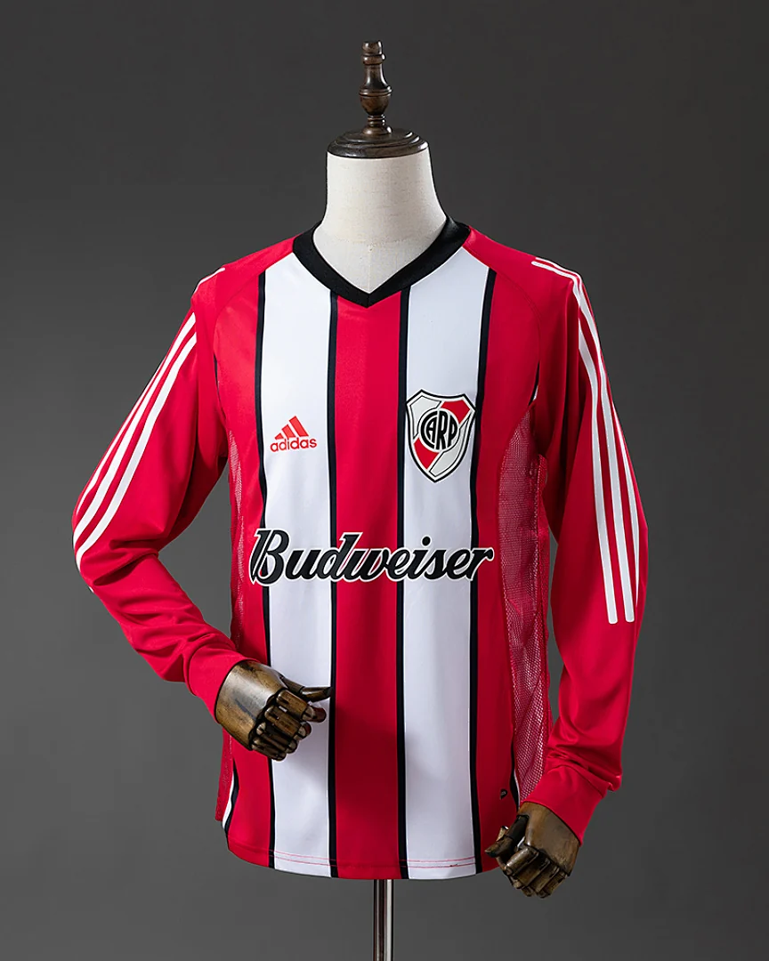 Camisola Retro River Plate 2003/04 Alternativa Manga Comprida