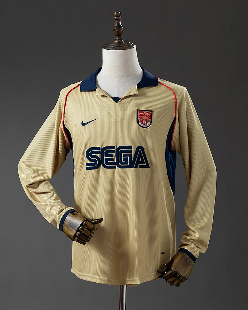 Camisola Retro Arsenal 2001/02 Alternativa Manga Comprida