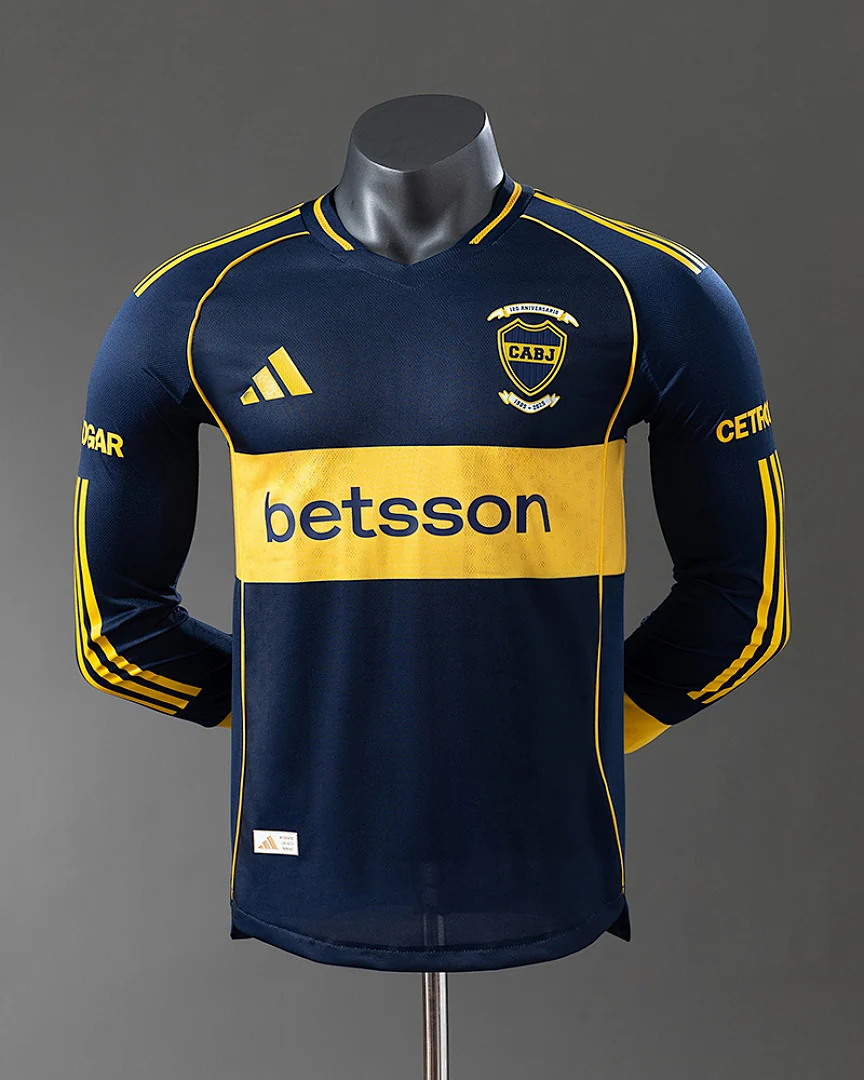 Camisola Boca Juniors 25/26 Principal Versão Jogador Manga Comprida