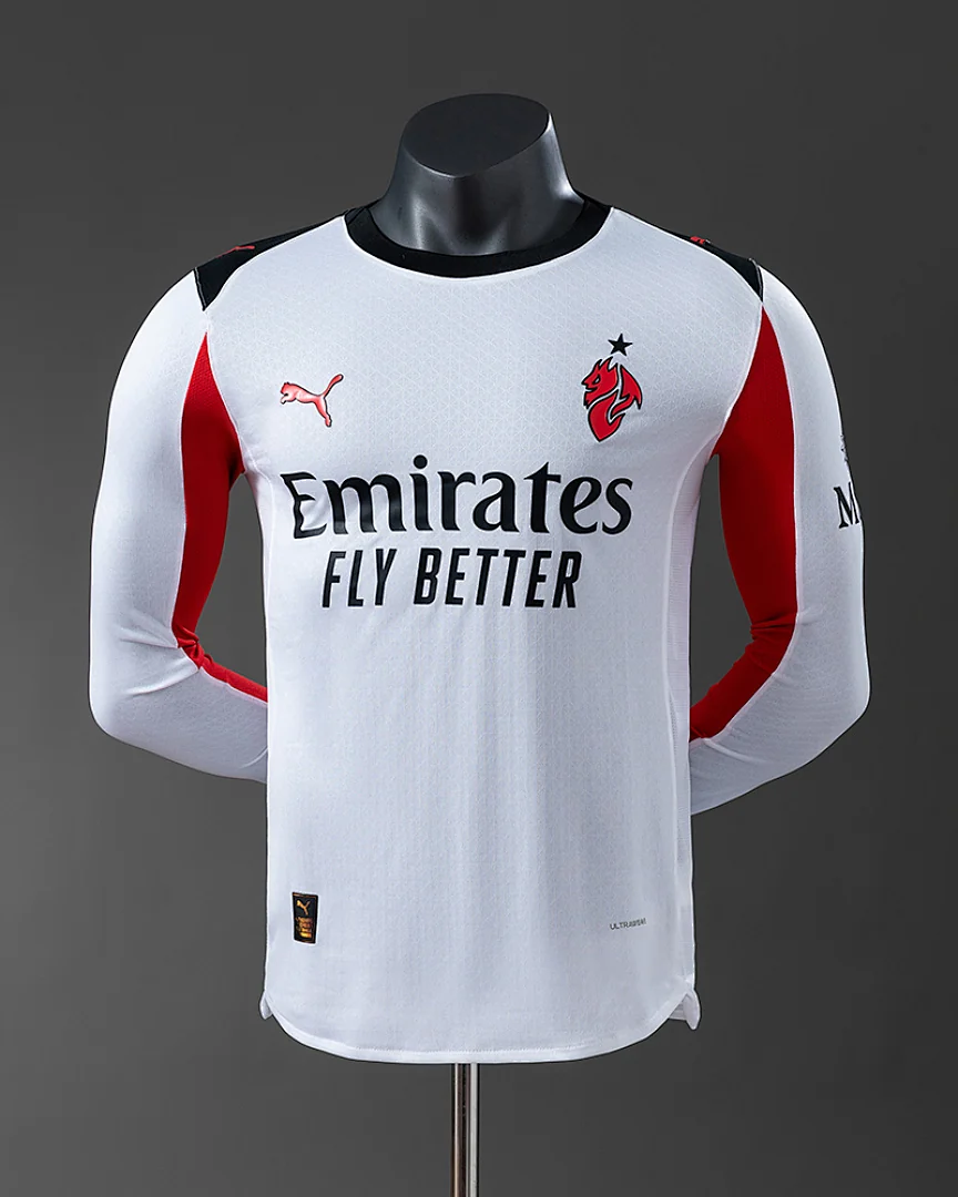 Camisola AC Milan 25/26 Alternativa Versão Jogador Manga Comprida