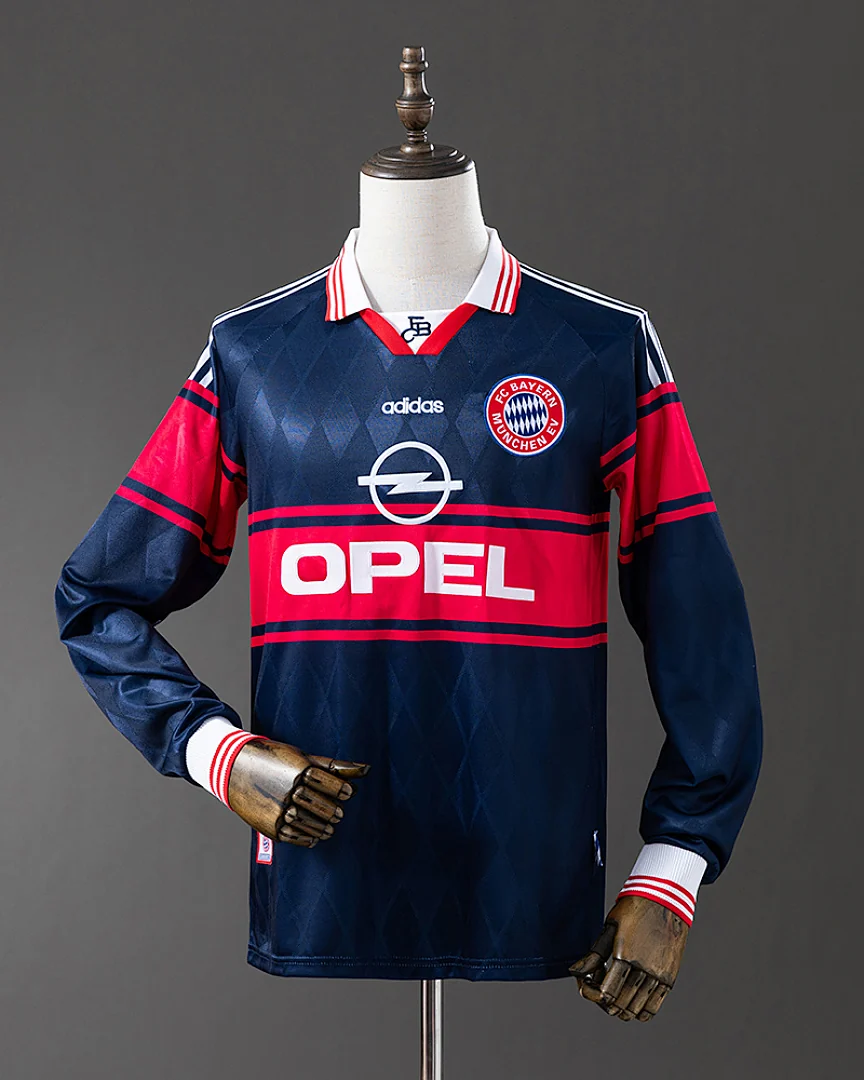 Camisola Retro Bayern Munique 1997/98 Alternativa Manga Comprida