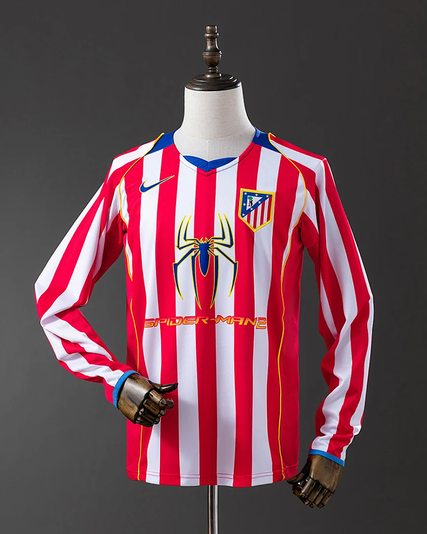 Camisola Retro Atlético de Madrid 2004/05 Principal Manga Comprida