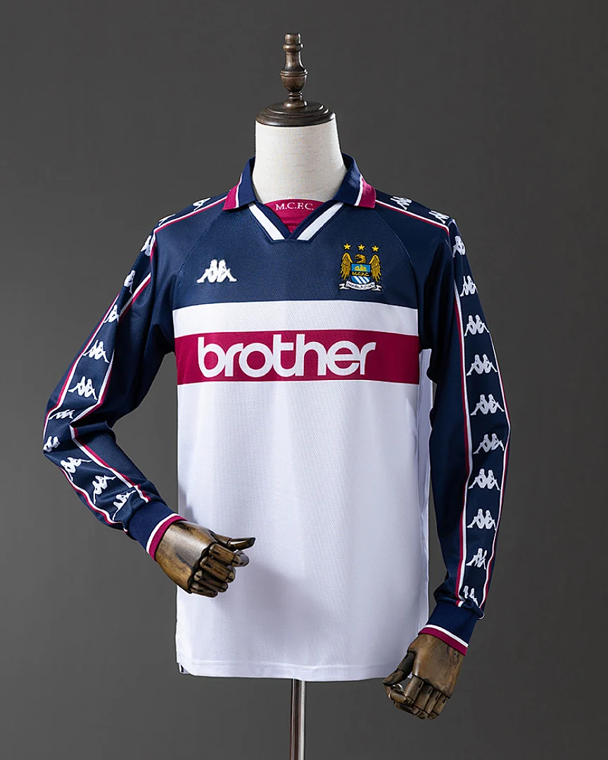 Camisola Retro Manchester City 1997/98 Alternativa Manga Comprida
