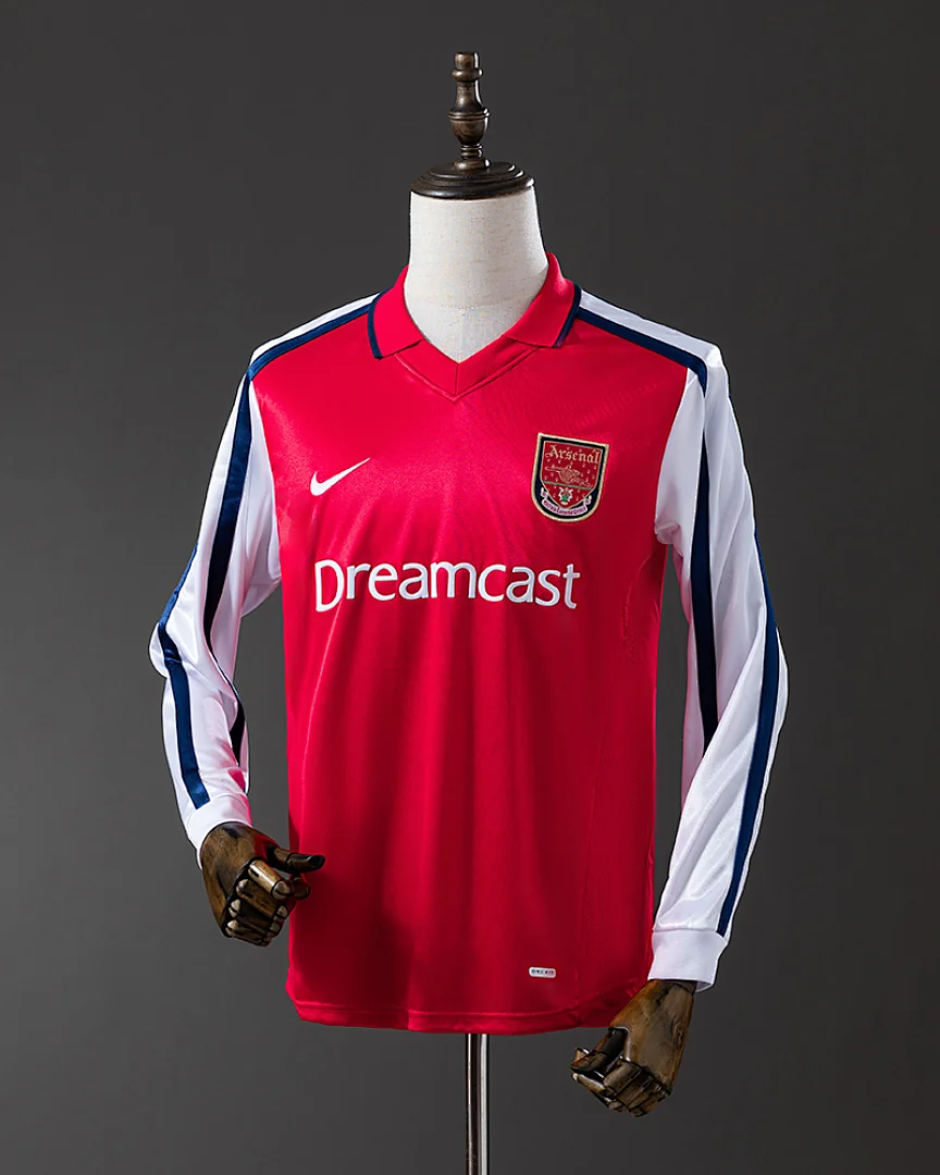 Camisola Retro Arsenal 2001/02 Principal Manga Comprida
