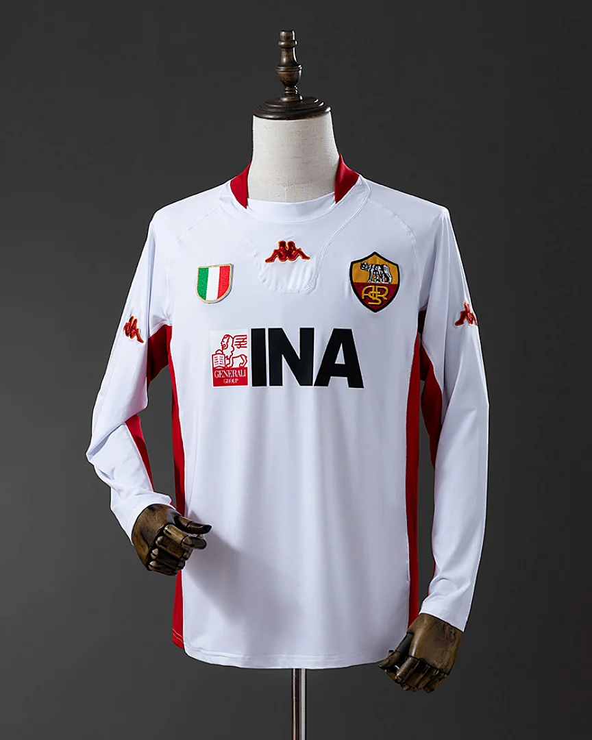 Camisola Retro AS Roma 2001/02 Alternativa Manga Comprida