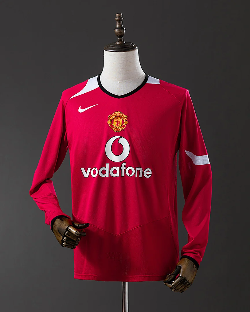 Camisola Retro Manchester United 2004/06 Principal Manga Comprida
