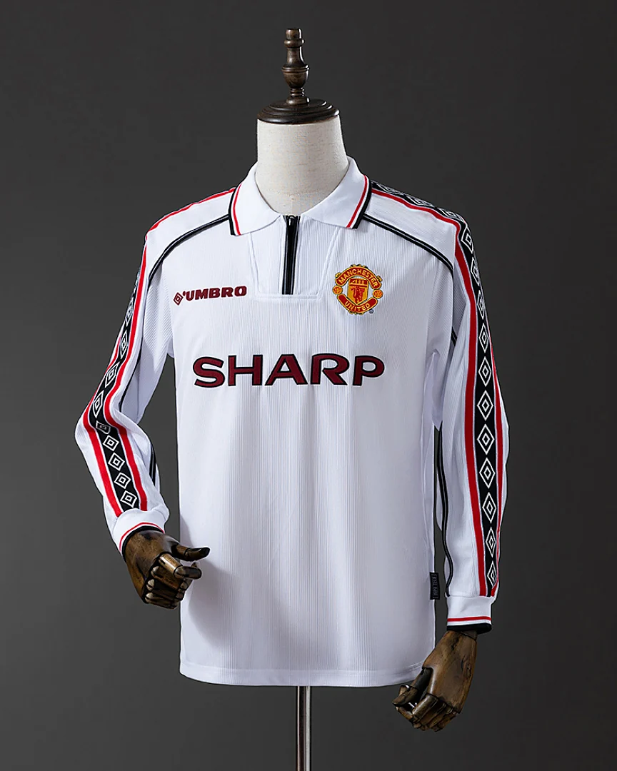 Camisola Retro Manchester United 1998/99 Terceira Manga Comprida