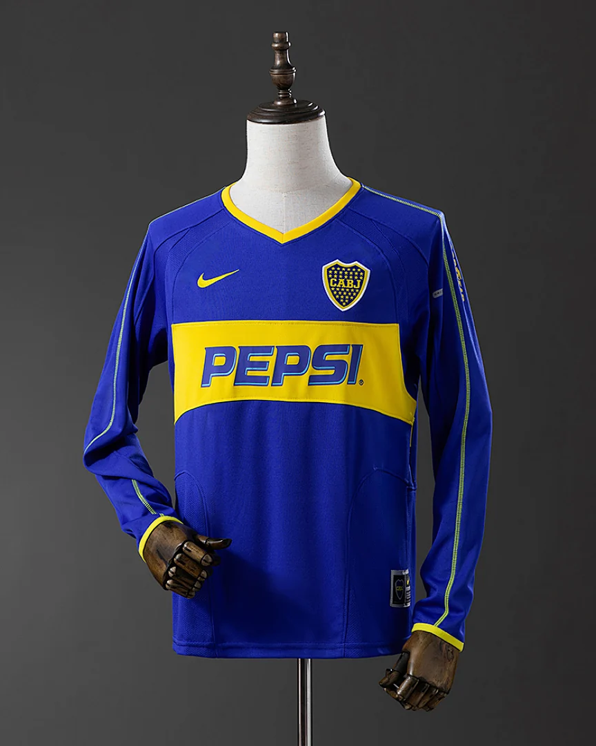 Camisola Retro Boca Juniors 2003/04 Principal Manga Comprida