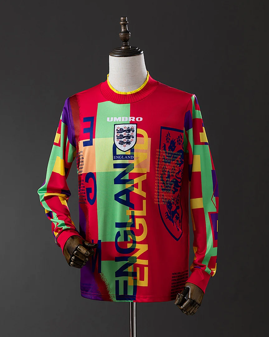 Camisola Retro Inglaterra 1996 Guarda-Redes Manga Comprida