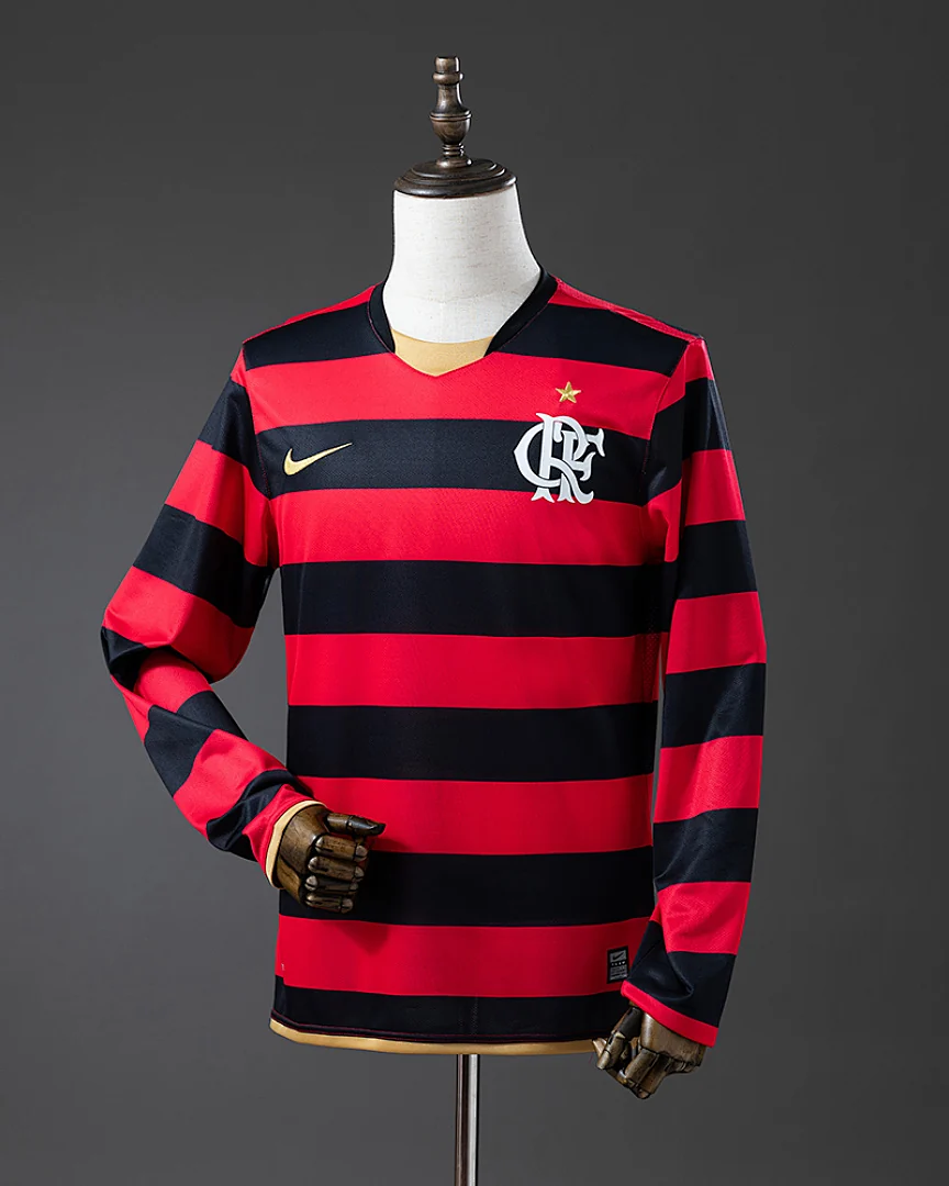 Camisola Retro Flamengo 08/09 Principal Manga Comprida