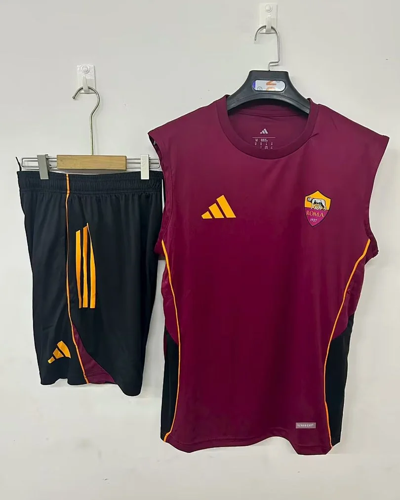 Conjunto AS Roma 25/26 Vermelho