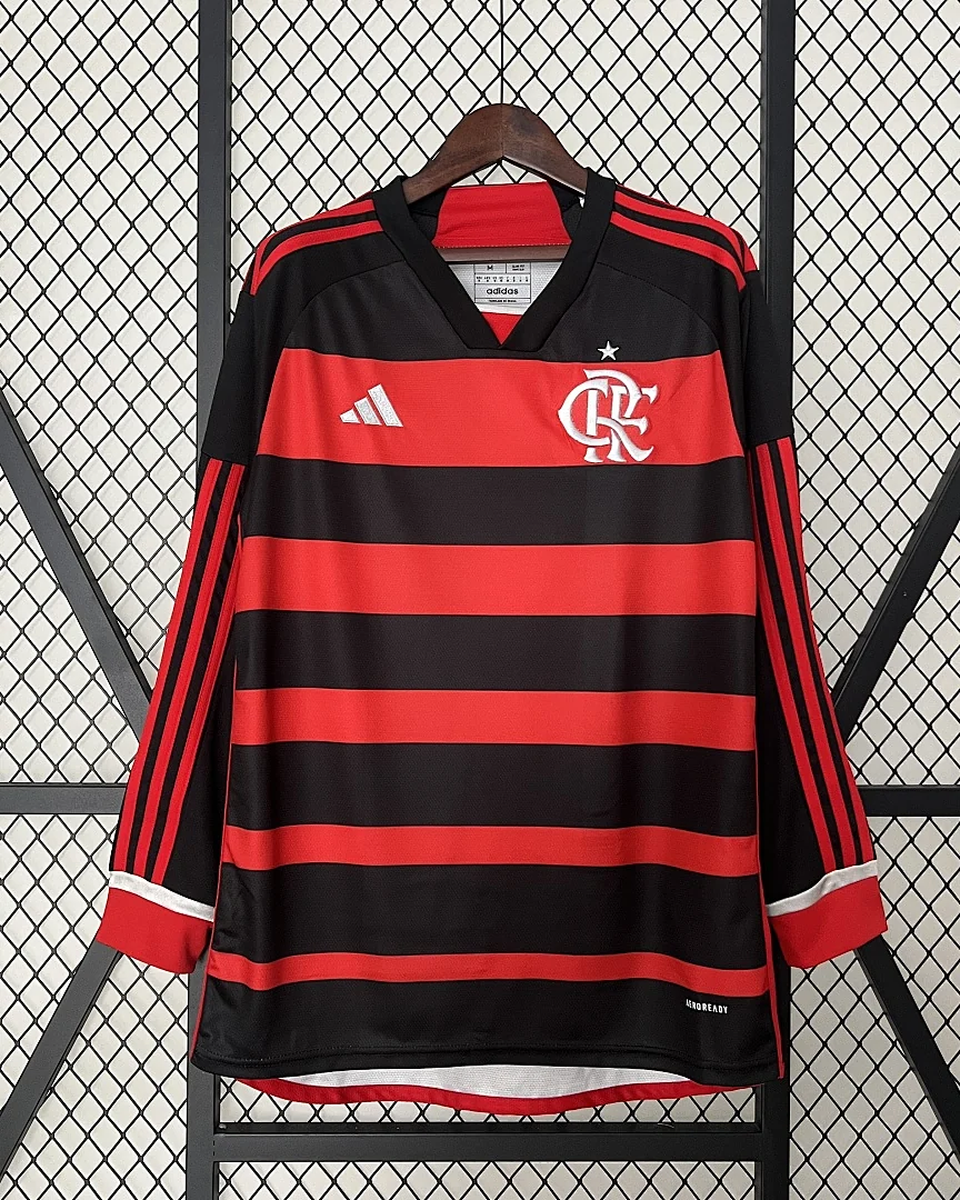 Camisola Flamengo 24/25 Principal Manga Comprida