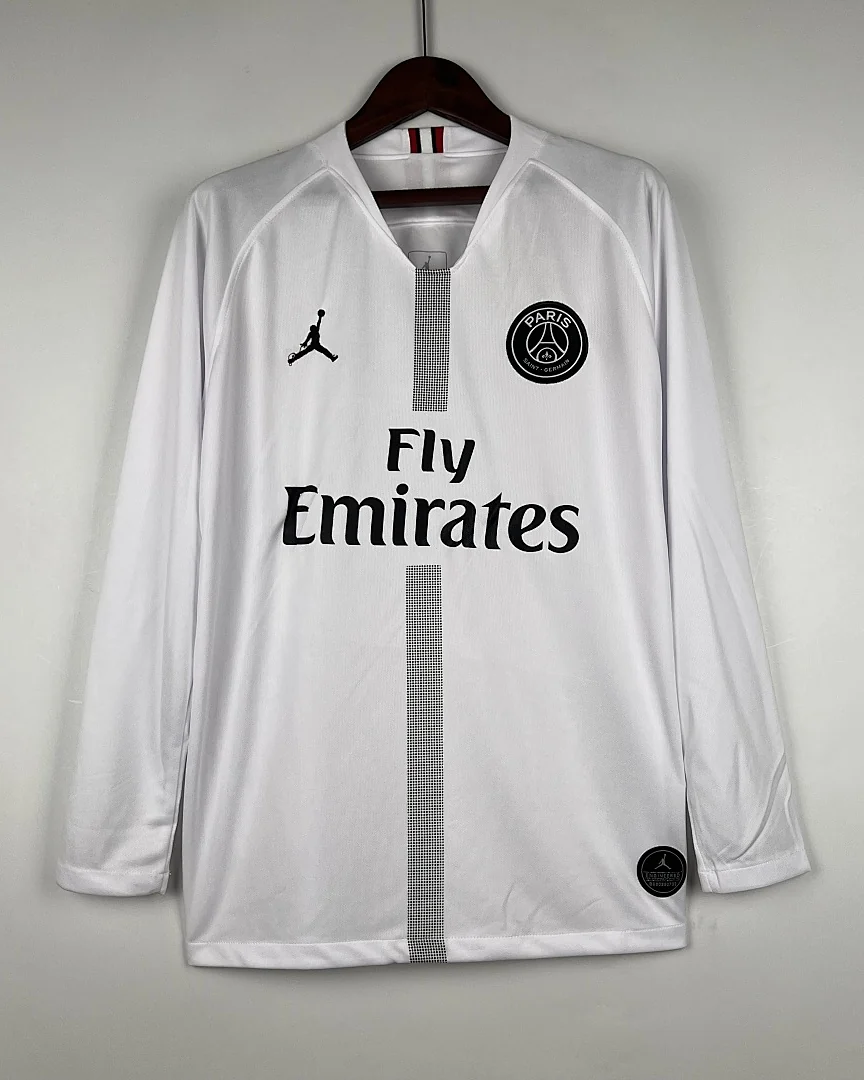 Camisola Retro Paris Saint-Germain 18/19 Branca Manga Comprida