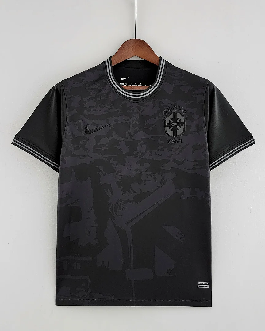 Camisola Retro Brasil 2022 Preta