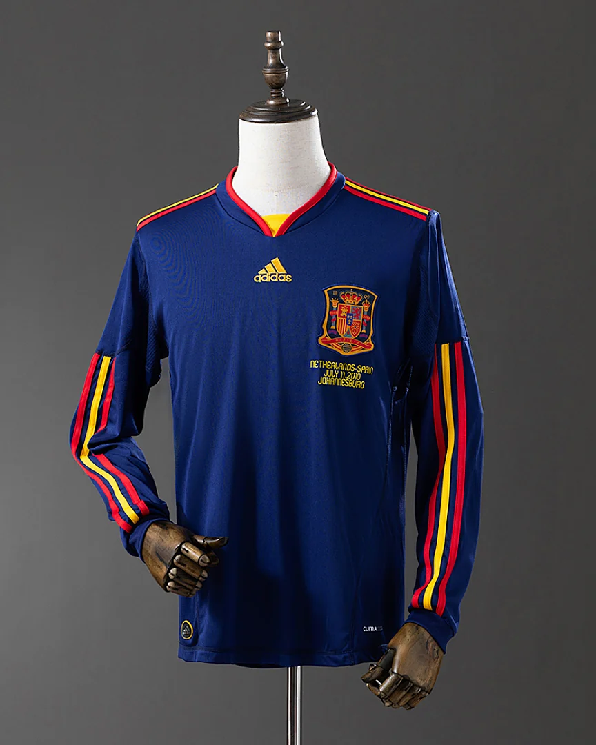 Camisola Retro Espanha 2010 Alternativa Manga Comprida