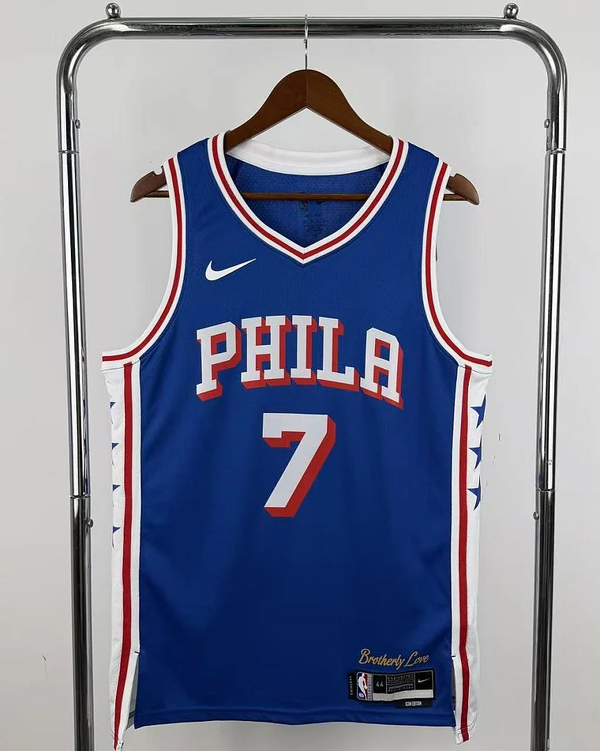 Camisola NBA Philadelphia 76ers Jaylen Brown #7 Azul