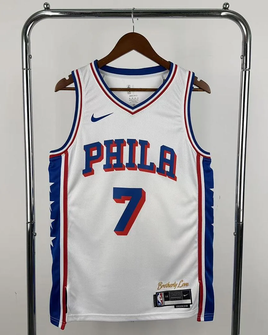 Camisola NBA Philadelphia 76ers Kyle Lowry #7 Branca