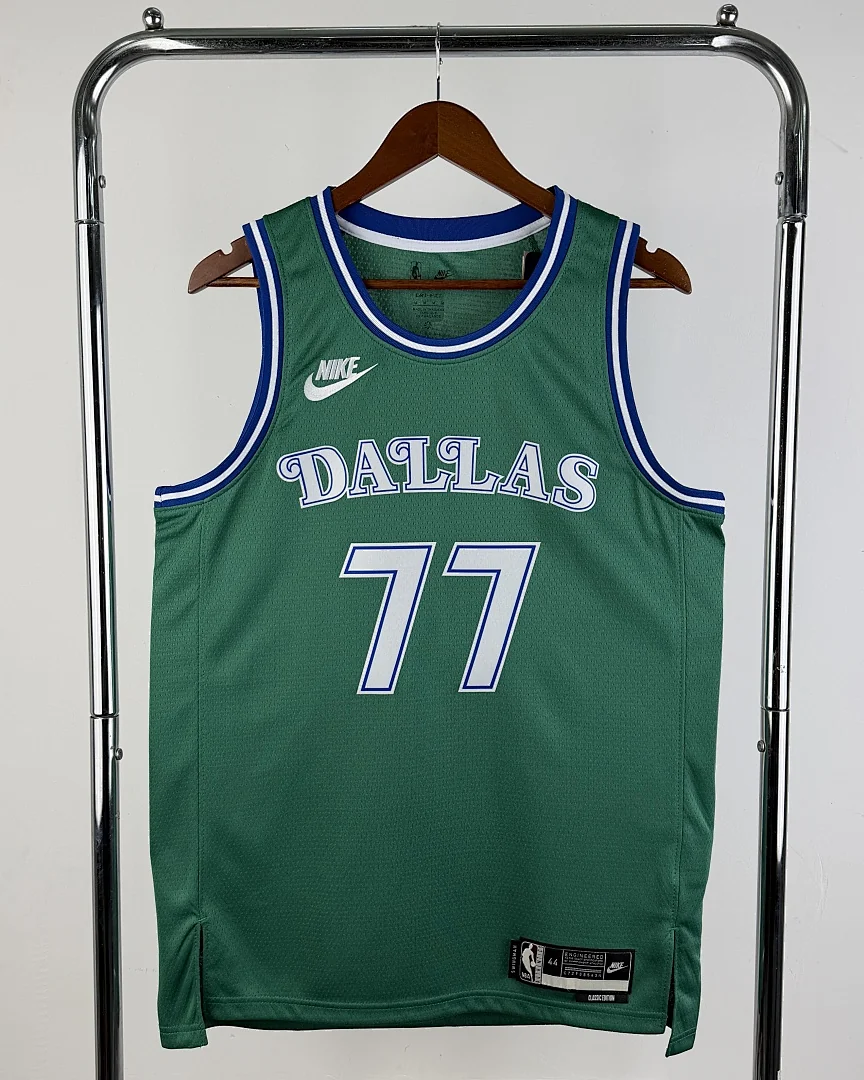 Camisola NBA Dallas Mavericks Luka Doncic #77 Retro Edição Especial Verde 2026