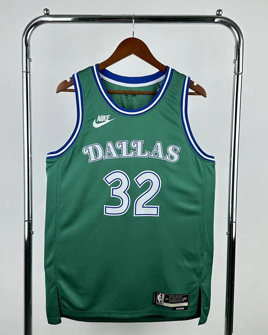Camisola NBA Dallas Mavericks Cooper Flagg #32 Retro Edição Especial Verde 2026