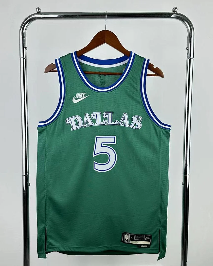 Camisola NBA Dallas Mavericks D'Angelo Russell #5 Retro Edição Especial Verde 2026