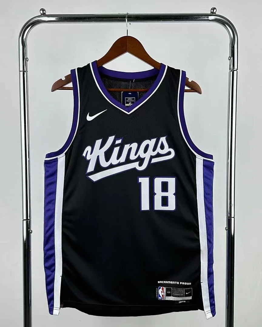 Camisola NBA Sacramento Kings Russell Westbrook #18 Preta 2024