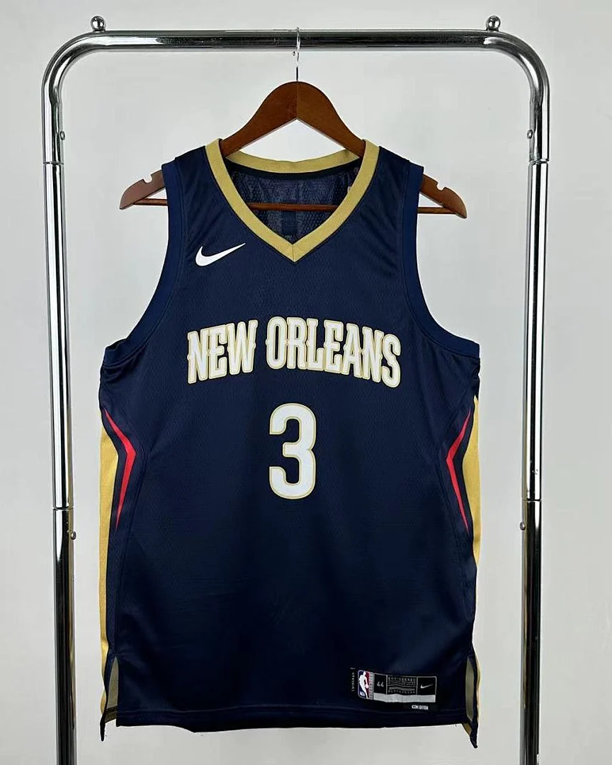Camisola NBA New Orleans Pelicans Jordan Poole #3 Azul-Marinho