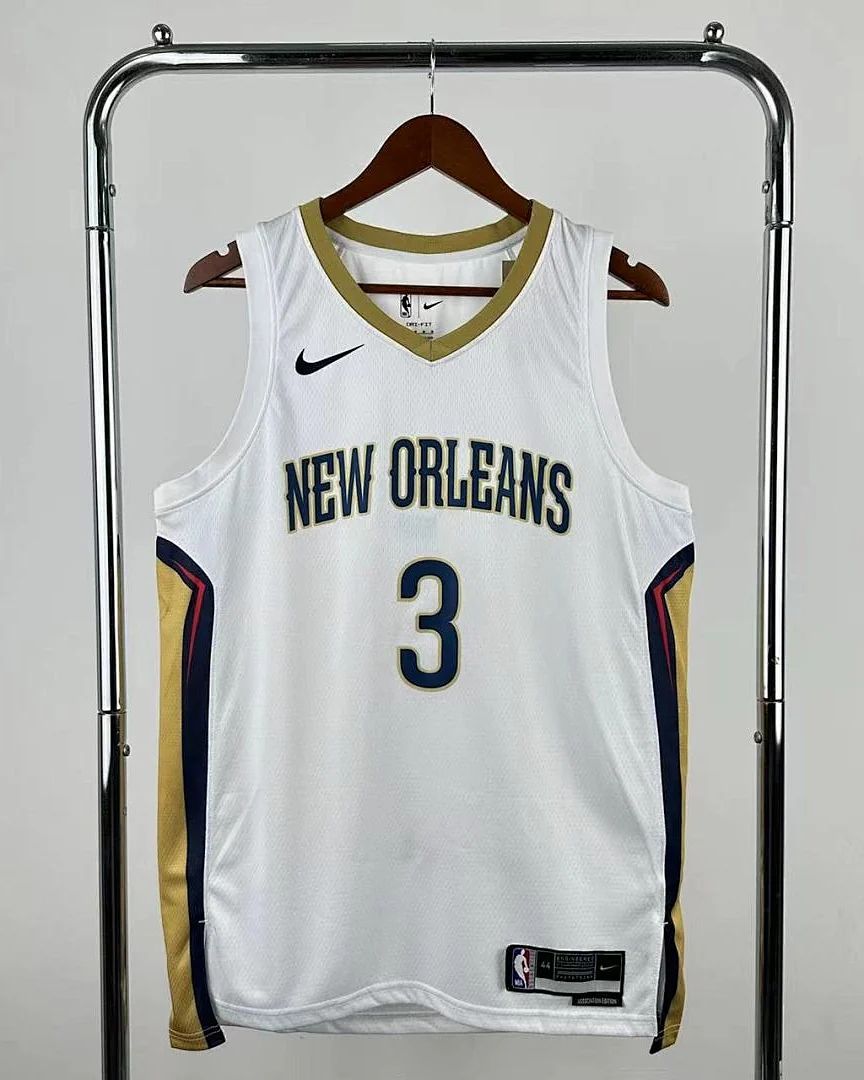 Camisola NBA New Orleans Pelicans Jordan Poole #3 Branca