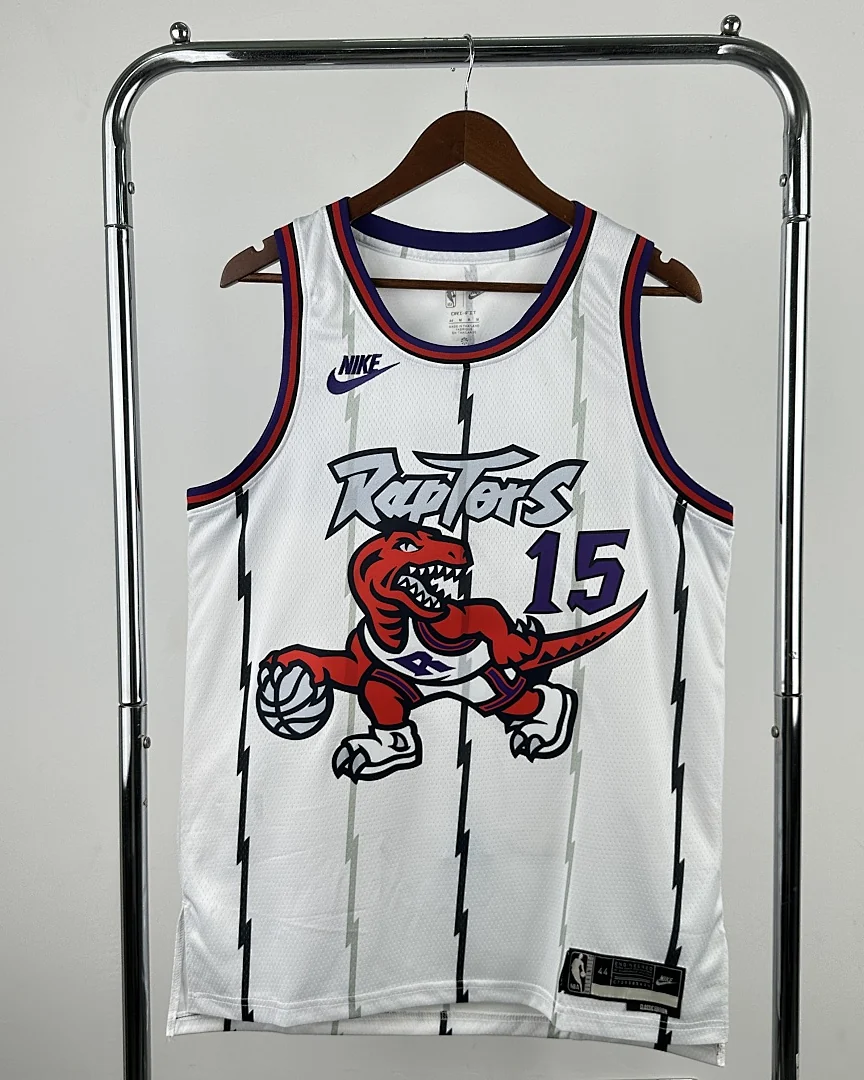 Camisola NBA Toronto Raptors Vince Carter #15 Retro Edição Especial Branca 2026