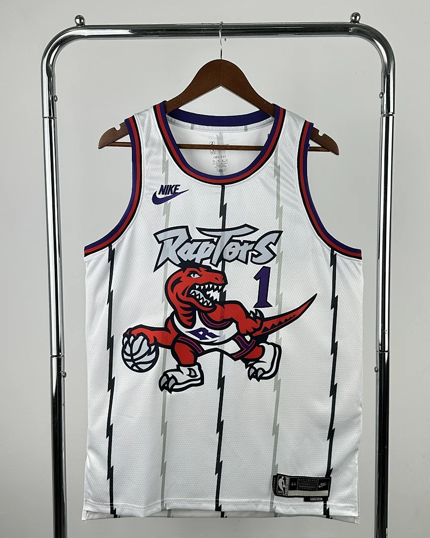 Camisola NBA Toronto Raptors Tracy McGrady #1 Retro Edição Especial Branca 2026
