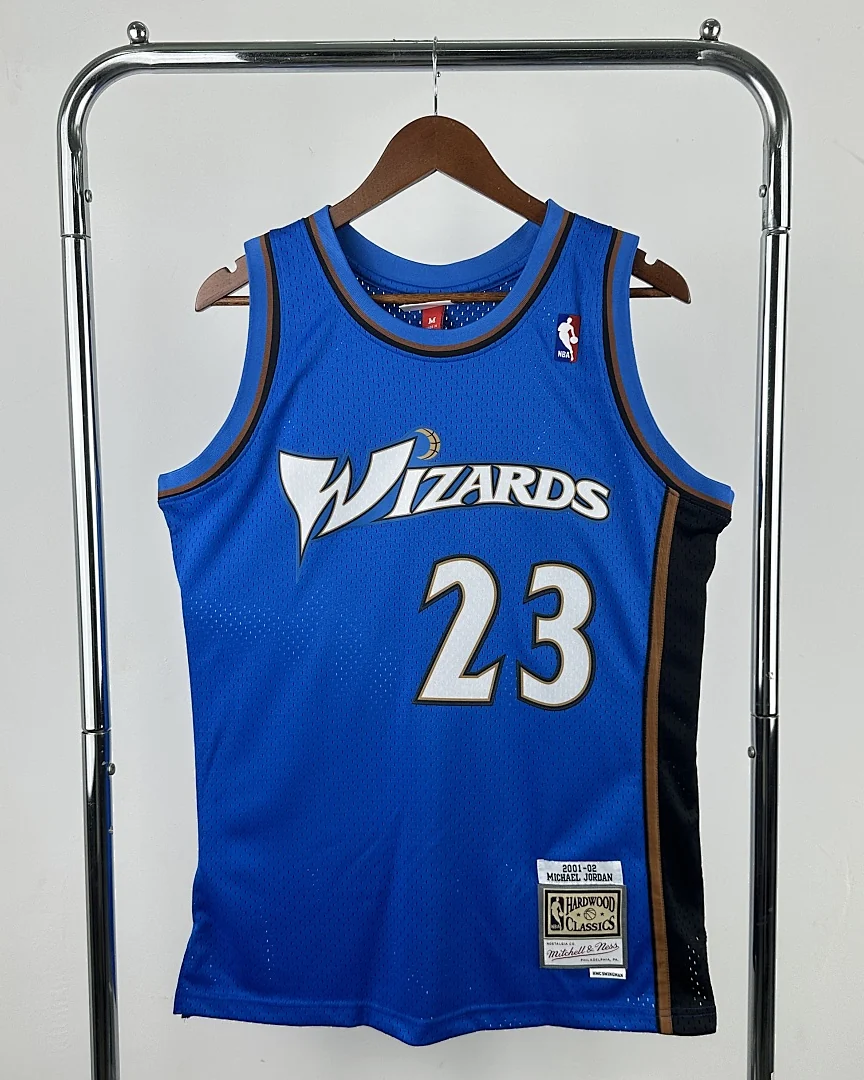 Camisola NBA Washington Wizards Michael Jordan #23 Retro Mitchell & Ness 2001/02 Azul