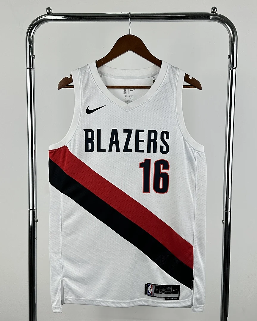 Camisola NBA Portland Trail Blazers Yang Hansen #16 Branca 2026