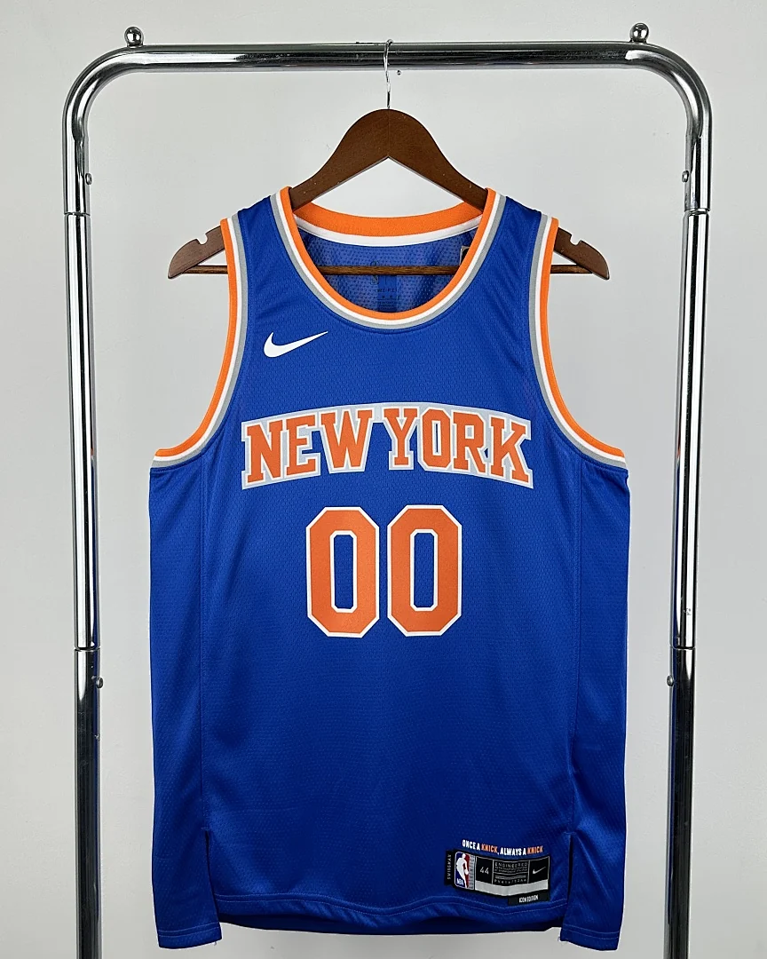 Camisola NBA New York Knicks Jordan Clarkson #00 Azul 2023