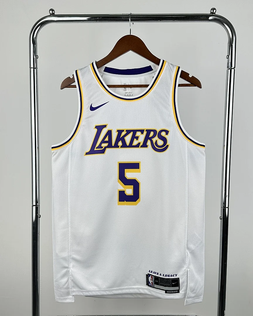 Camisola NBA Los Angeles Lakers Deandre Ayton #5 Branca 2023