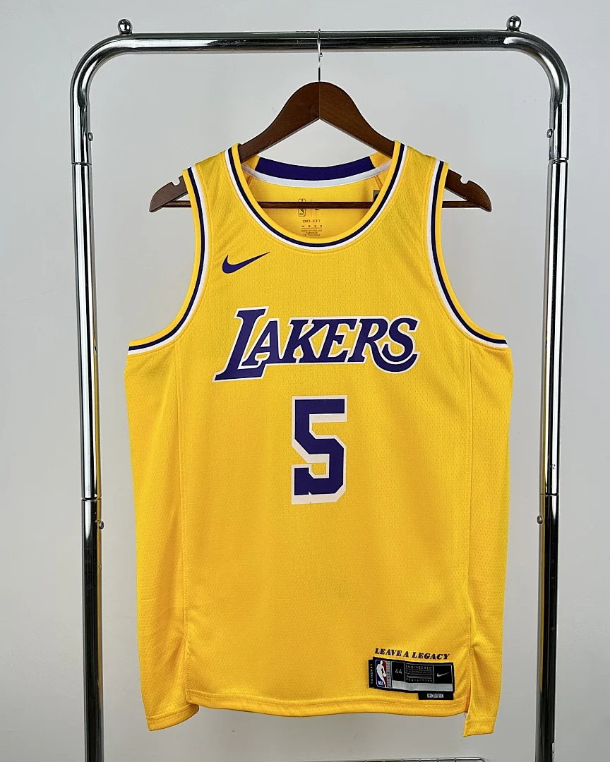 Camisola NBA Los Angeles Lakers Deandre Ayton #5 Amarela 2023