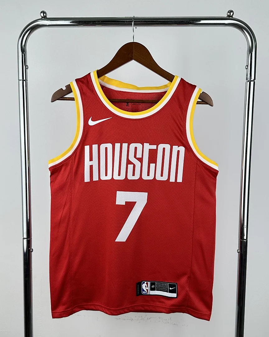 Camisola NBA Houston Rockets Kevin Durant #7 Retro Edição Especial Vermelha