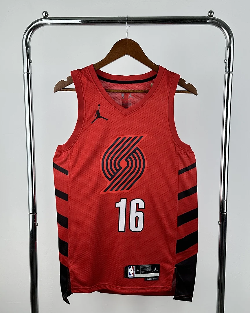 Camisola NBA Portland Trail Blazers Yang Hansen #16 Jordan 2023
