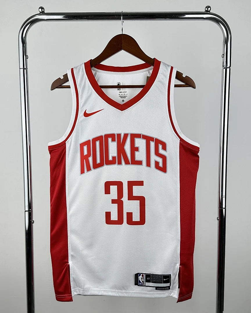 Camisola NBA Houston Rockets Kevin Durant #35 Branca 2023