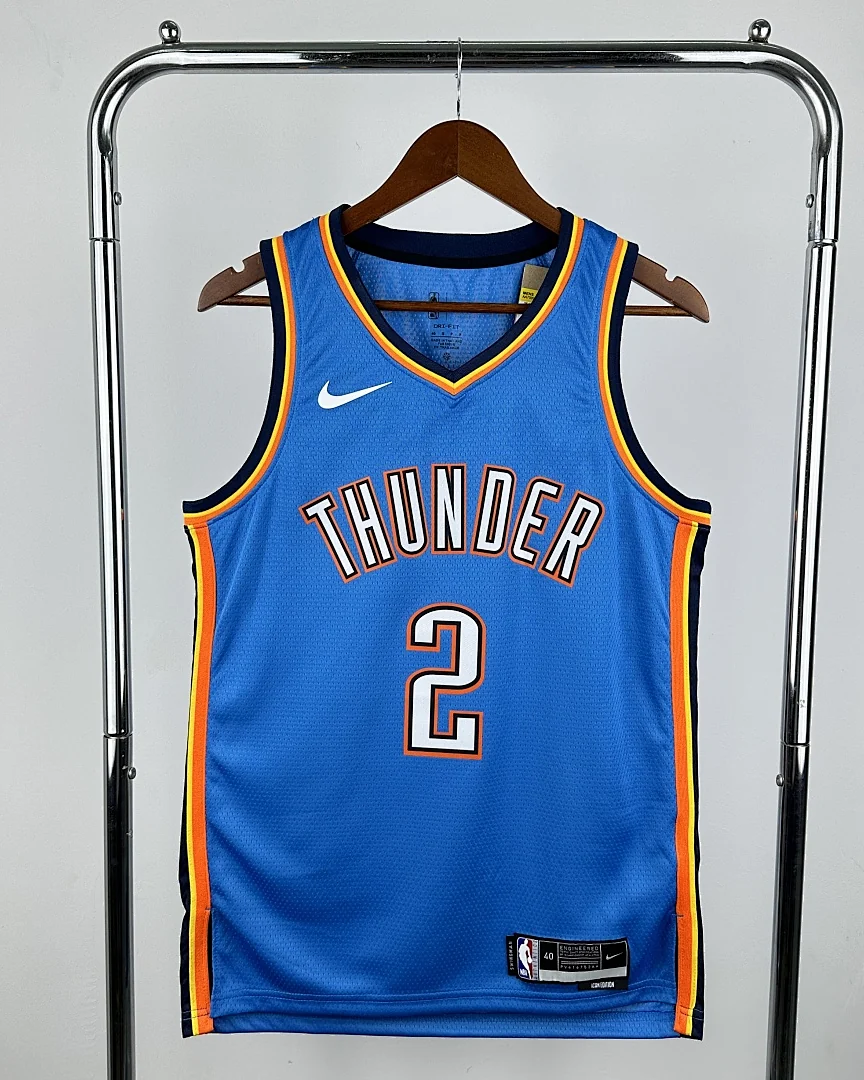 Camisola NBA Oklahoma City Thunder Shai Gilgeous-Alexander #2 Azul 2023