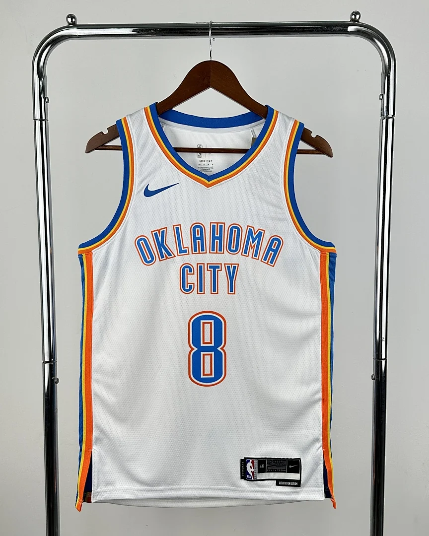 Camisola NBA Oklahoma City Thunder Jalen Williams #8 Branca 2023