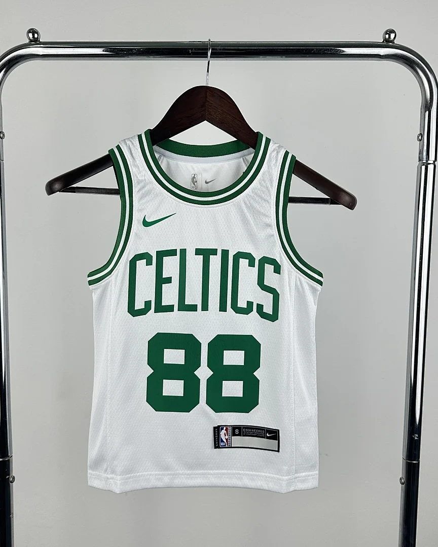 Kit Criança NBA Boston Celtics Neemias Queta #88 Branco Criança