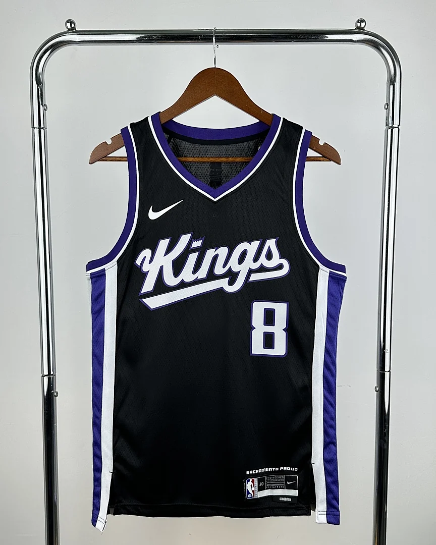 Camisola NBA Sacramento Kings Zach LaVine #8 Preta 2024