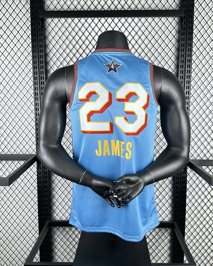 Camisola NBA All-Star LeBron James #23 Edição Especial Azul-Clara 2025