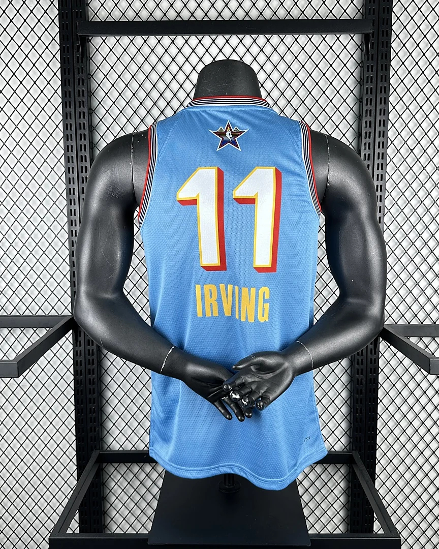 Camisola NBA All-Star Kyrie Irving #11 Edição Especial Azul-Clara 2025