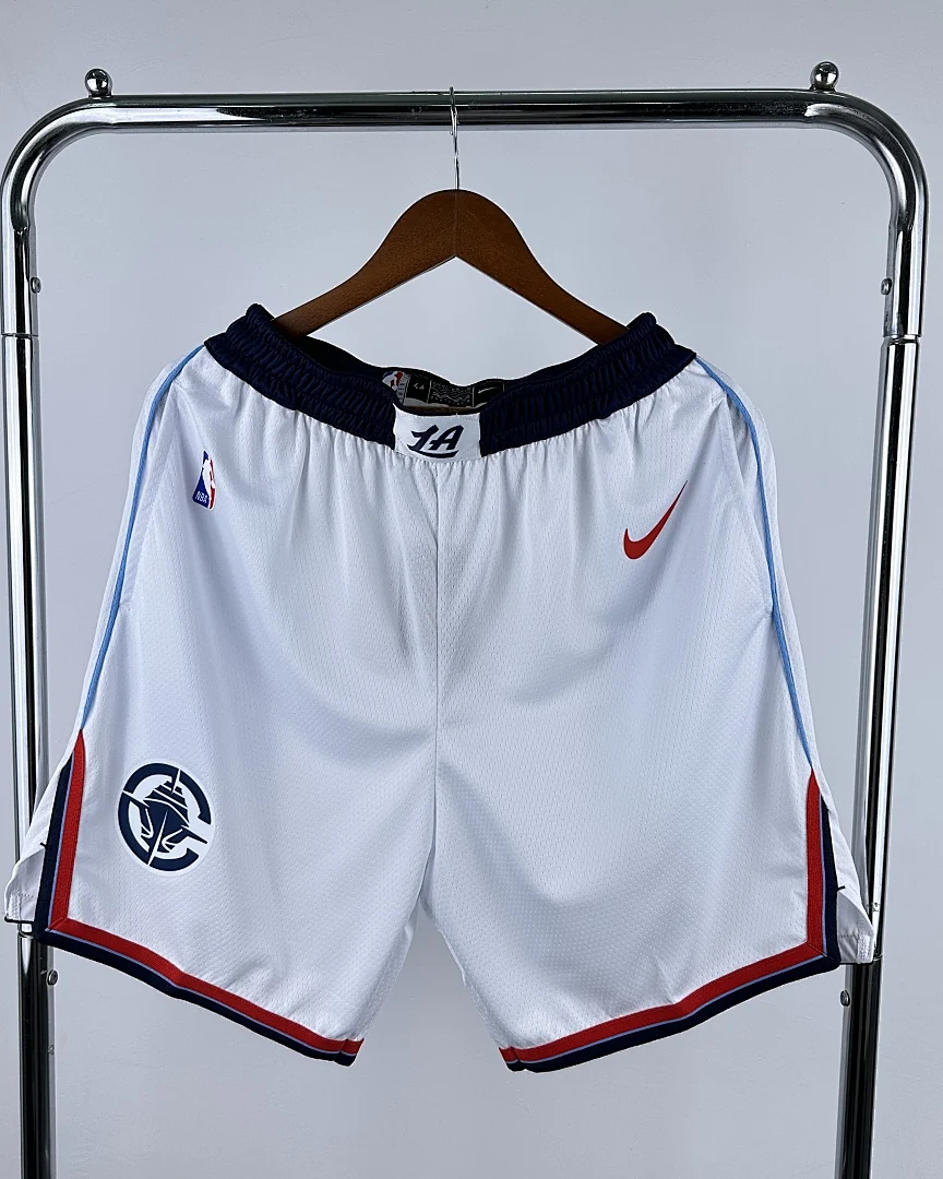 Calções NBA Los Angeles Clippers Branco 2025