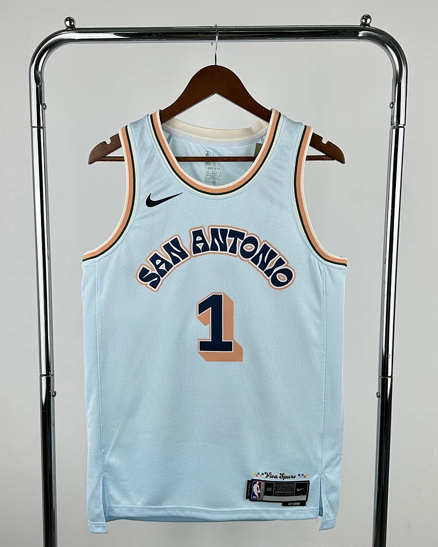 Camisola NBA San Antonio Spurs Victor Wembanyama #1 Edição Especial 2025