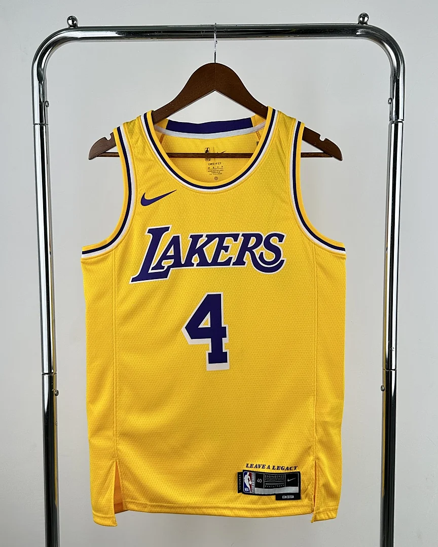 Camisola NBA Los Angeles Lakers Dalton Knecht #4 Amarela 2023