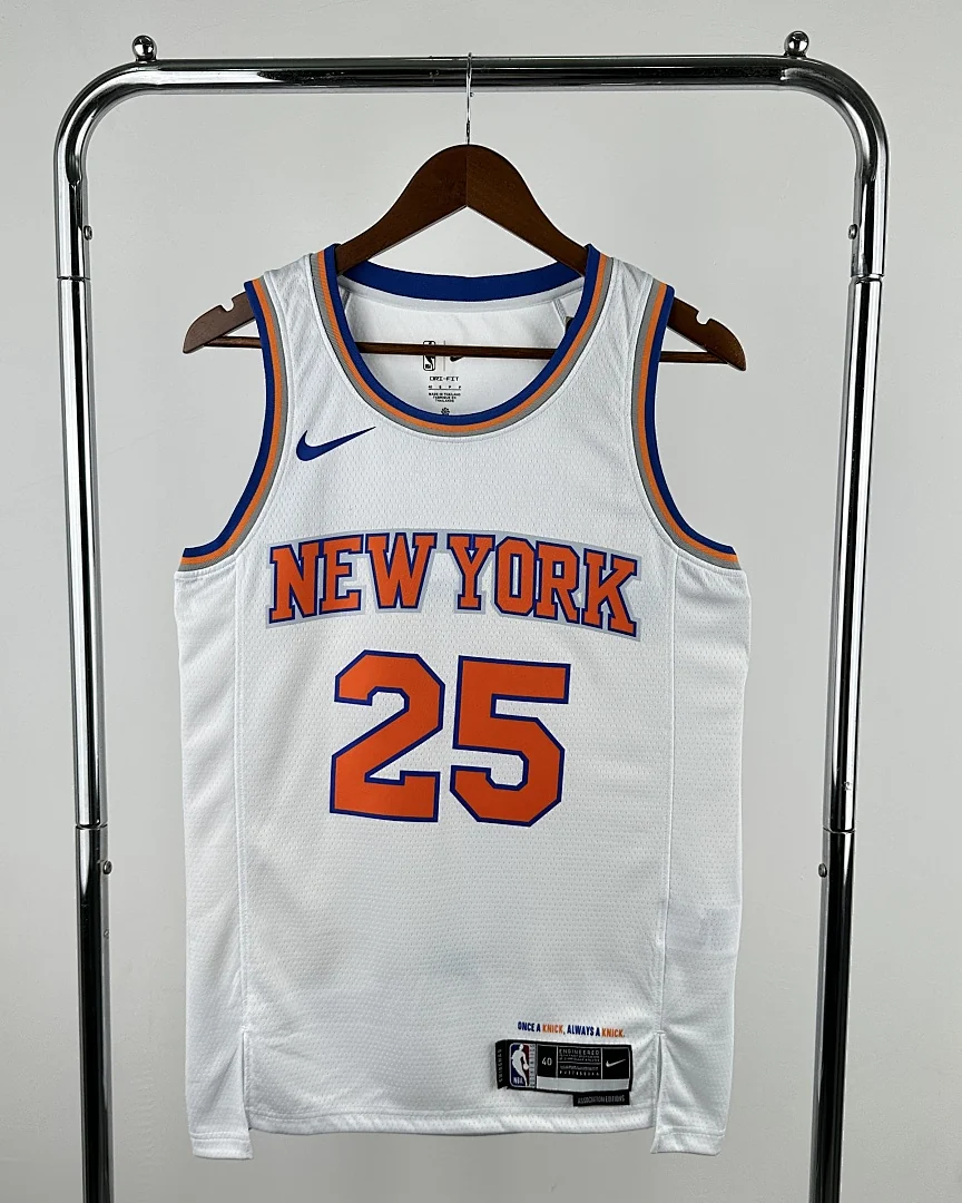 Camisola NBA New York Knicks Mikal Bridges #25 Branca